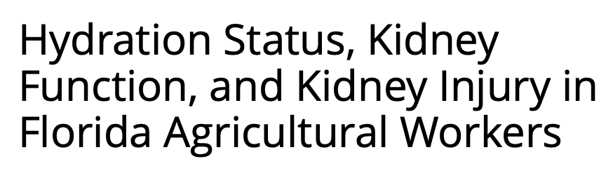 Mix et al. (2018): study of acute kidney injury in agricultural workers in Florida