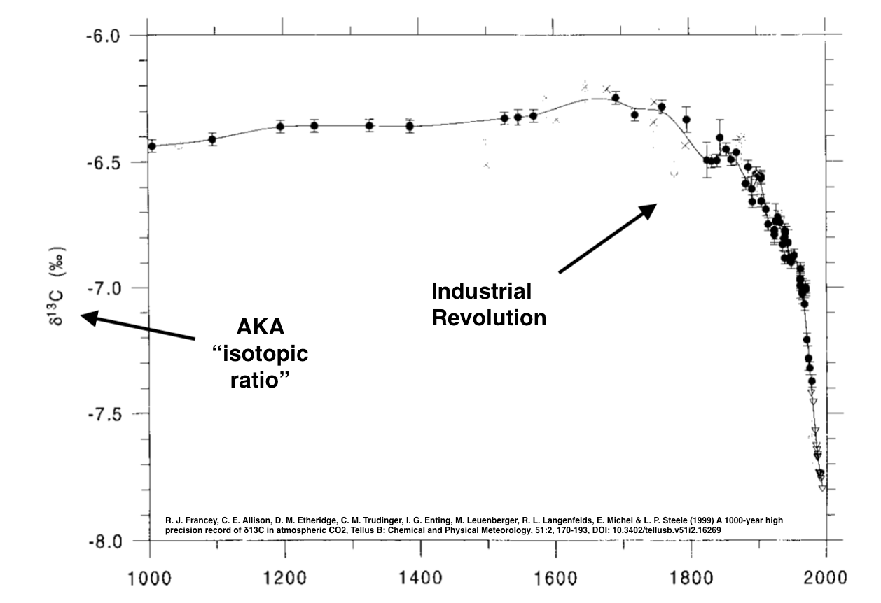 Francey et al. (1999): A 1000-year high precision record of δ13C in atmospheric CO2